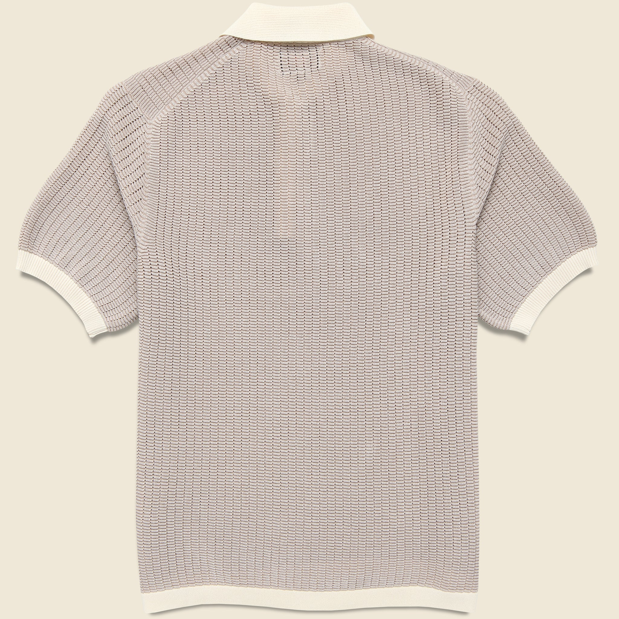 
                          Washi Knit Polo - Off White - BEAMS+ - STAG Provisions - Tops - S/S Knit
                        