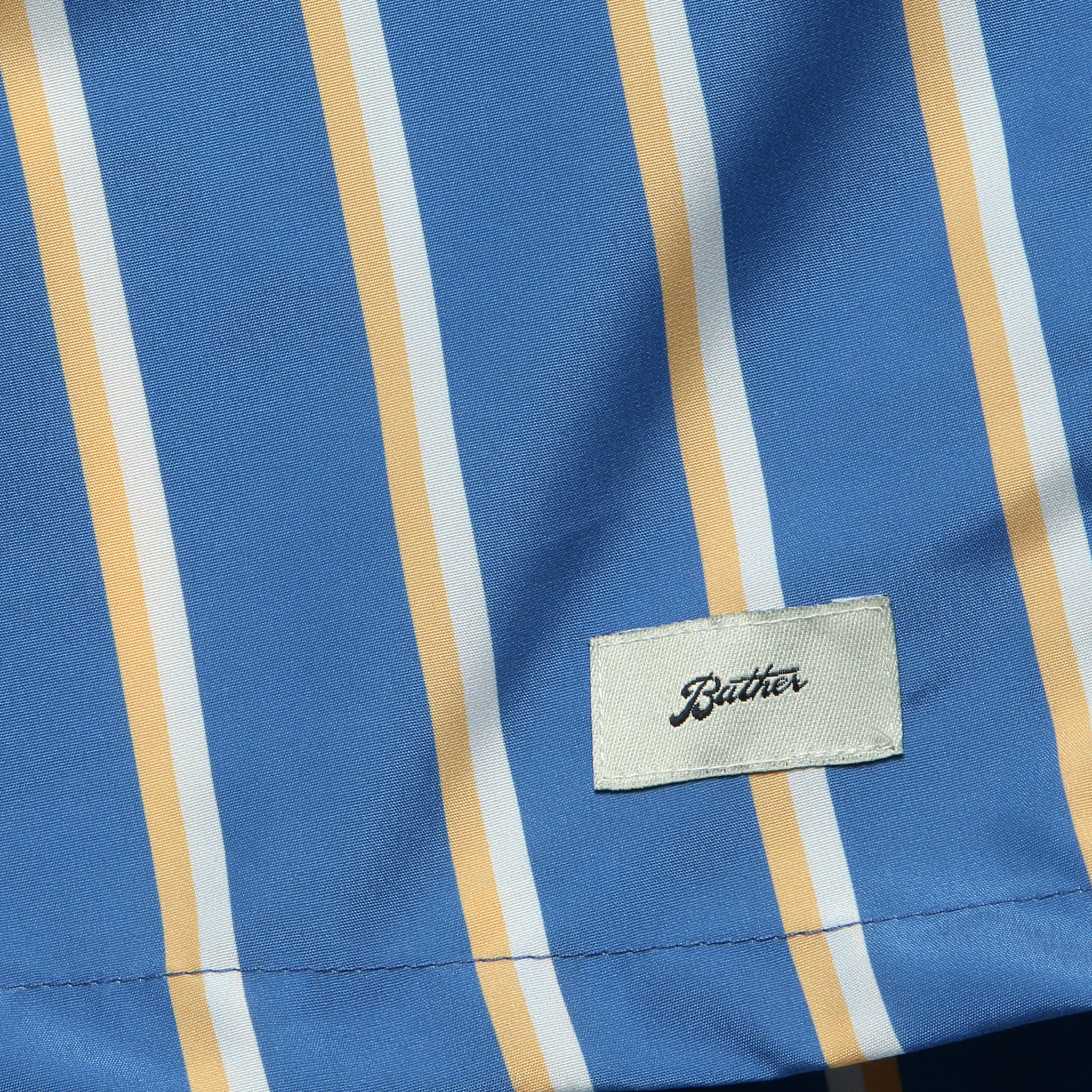 5.5" Fine Stripe Swim Trunks - Blue/Yellow/White - Bather - STAG Provisions - Shorts - Swim