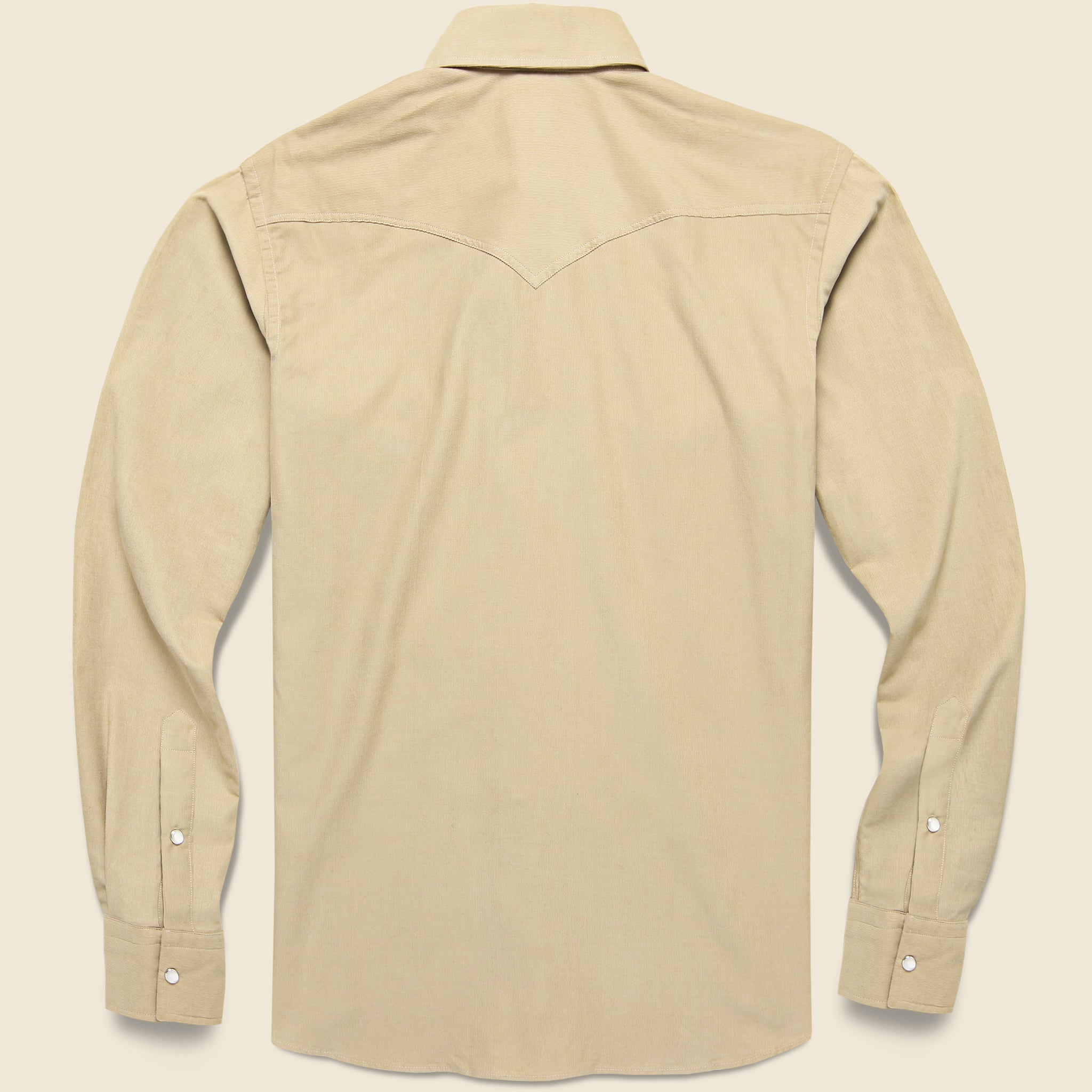 Micro Corduroy Western Shirt - Tan - Hamilton Shirt Co. - STAG Provisions - Tops - L/S Woven - Corduroy