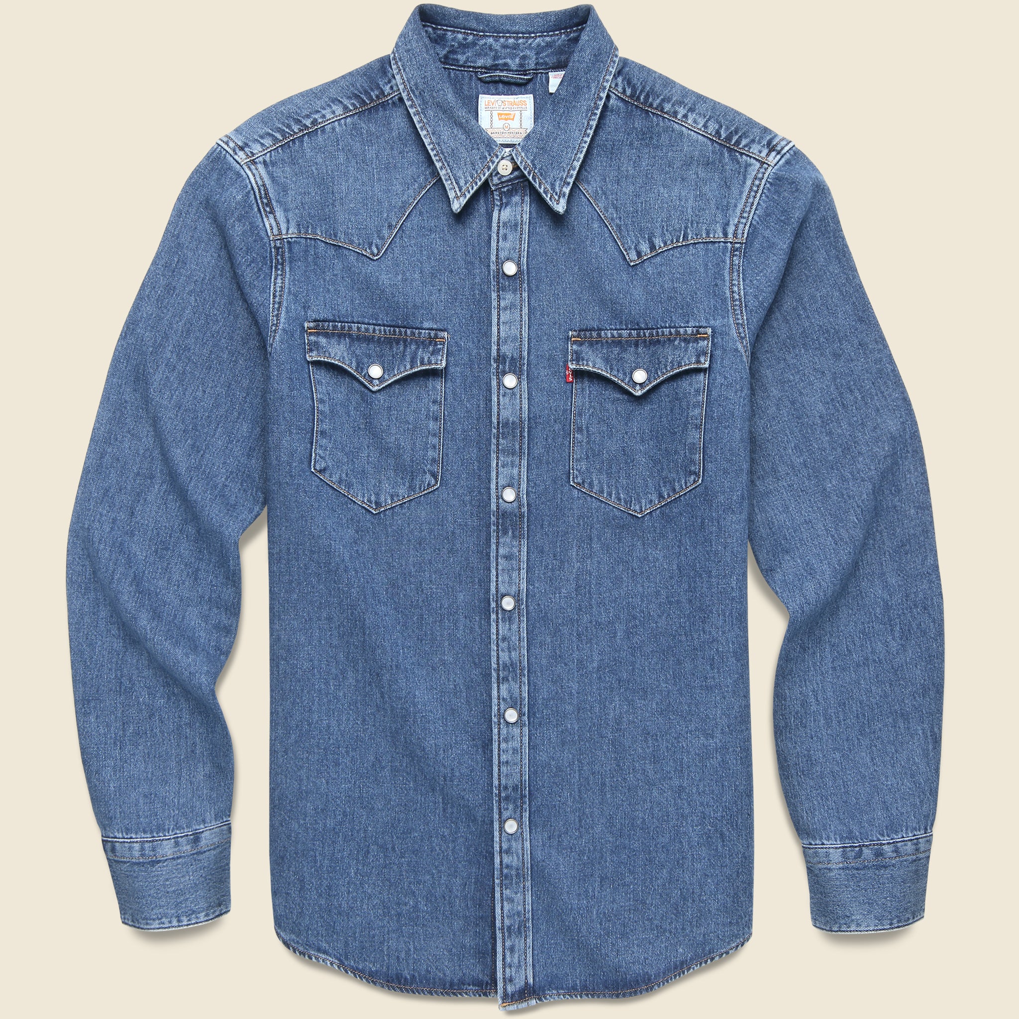 Barstow Denim Western Shirt - Standard Solucell - Levis Premium - STAG Provisions - Tops - L/S Woven - Solid