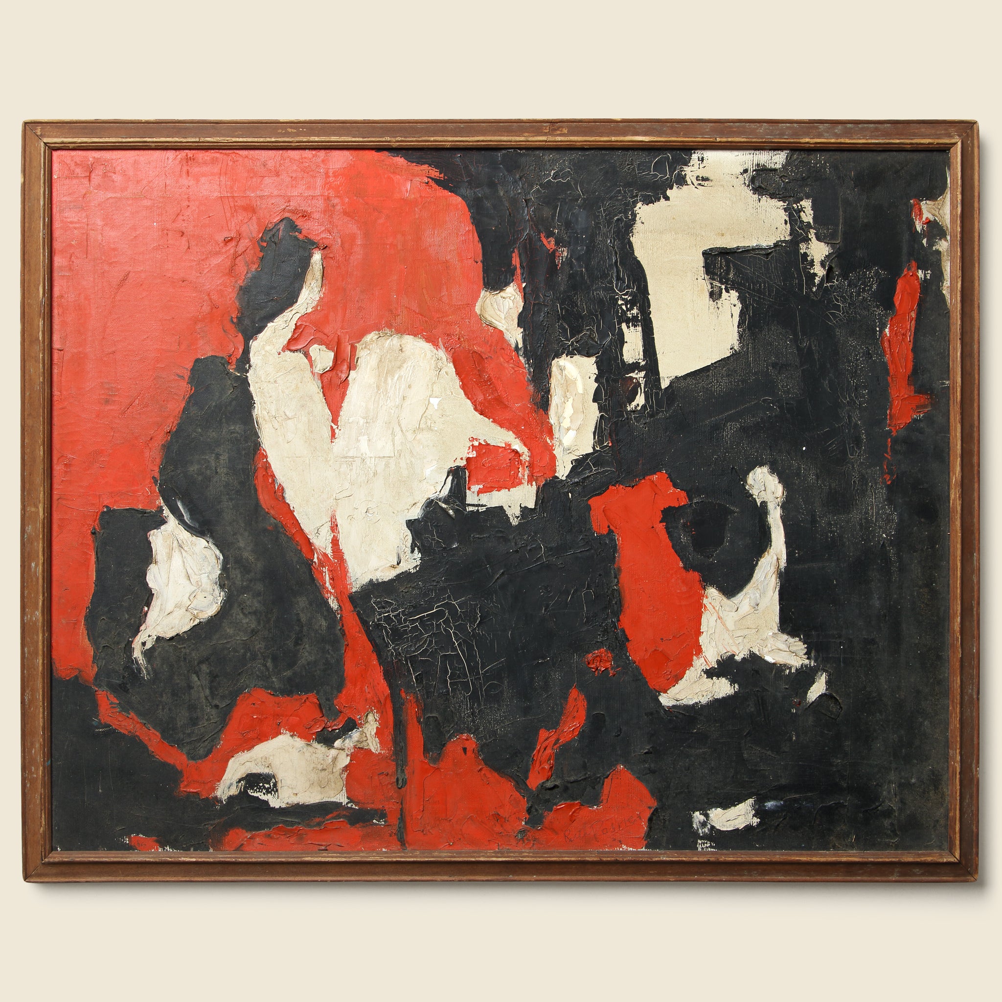 Mid-Century Abstract Oil Painting - Vintage - STAG Provisions - One & Done - Art