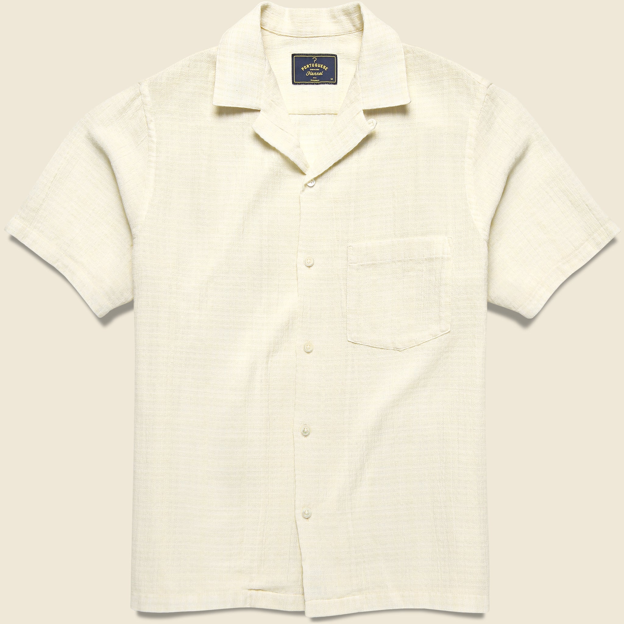 Grain Camp Shirt - White - Portuguese Flannel - STAG Provisions - Tops - S/S Woven - Solid