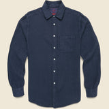 Classic Linen Shirt - Navy - Portuguese Flannel - STAG Provisions - Tops - L/S Woven - Solid