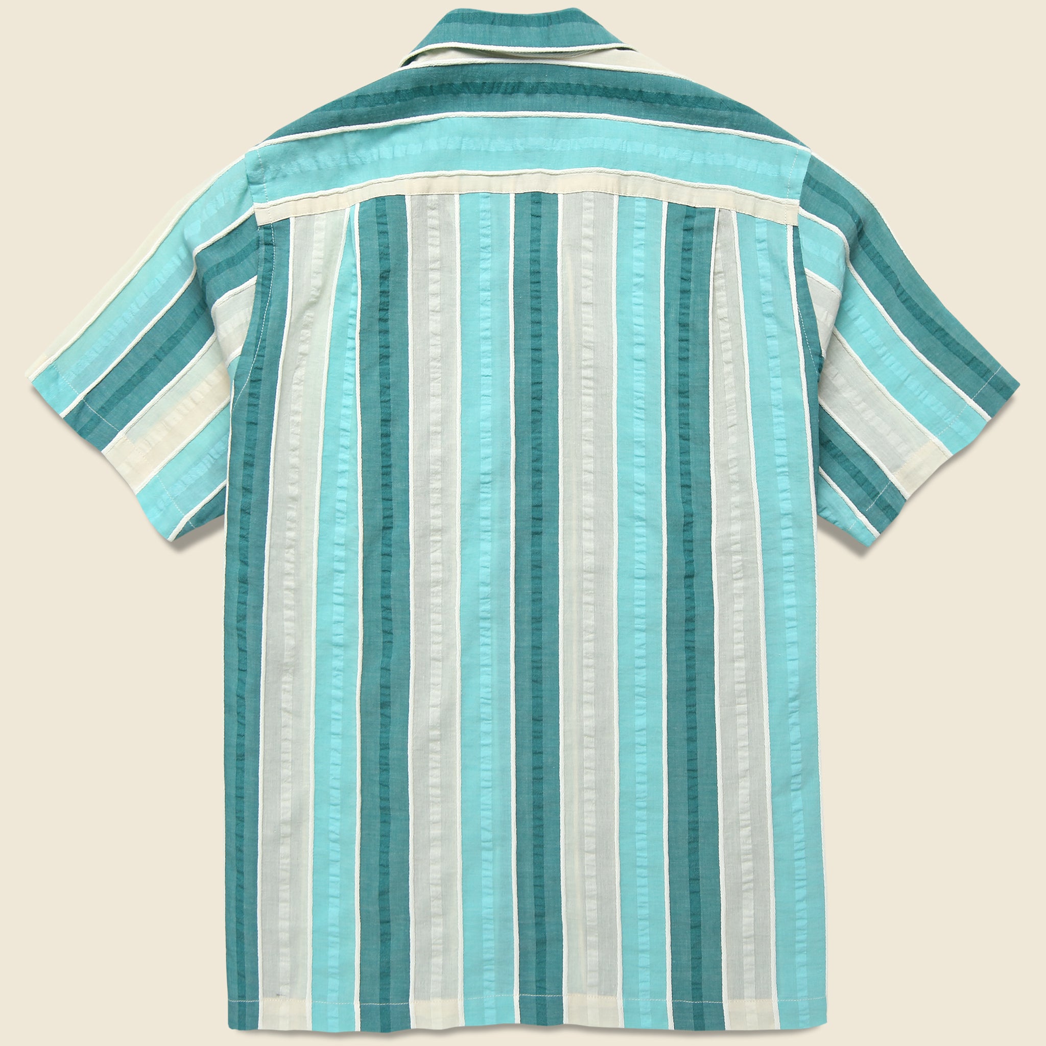 
                          Punta Camp Shirt - Green - Portuguese Flannel - STAG Provisions - Tops - S/S Woven - Stripe
                        