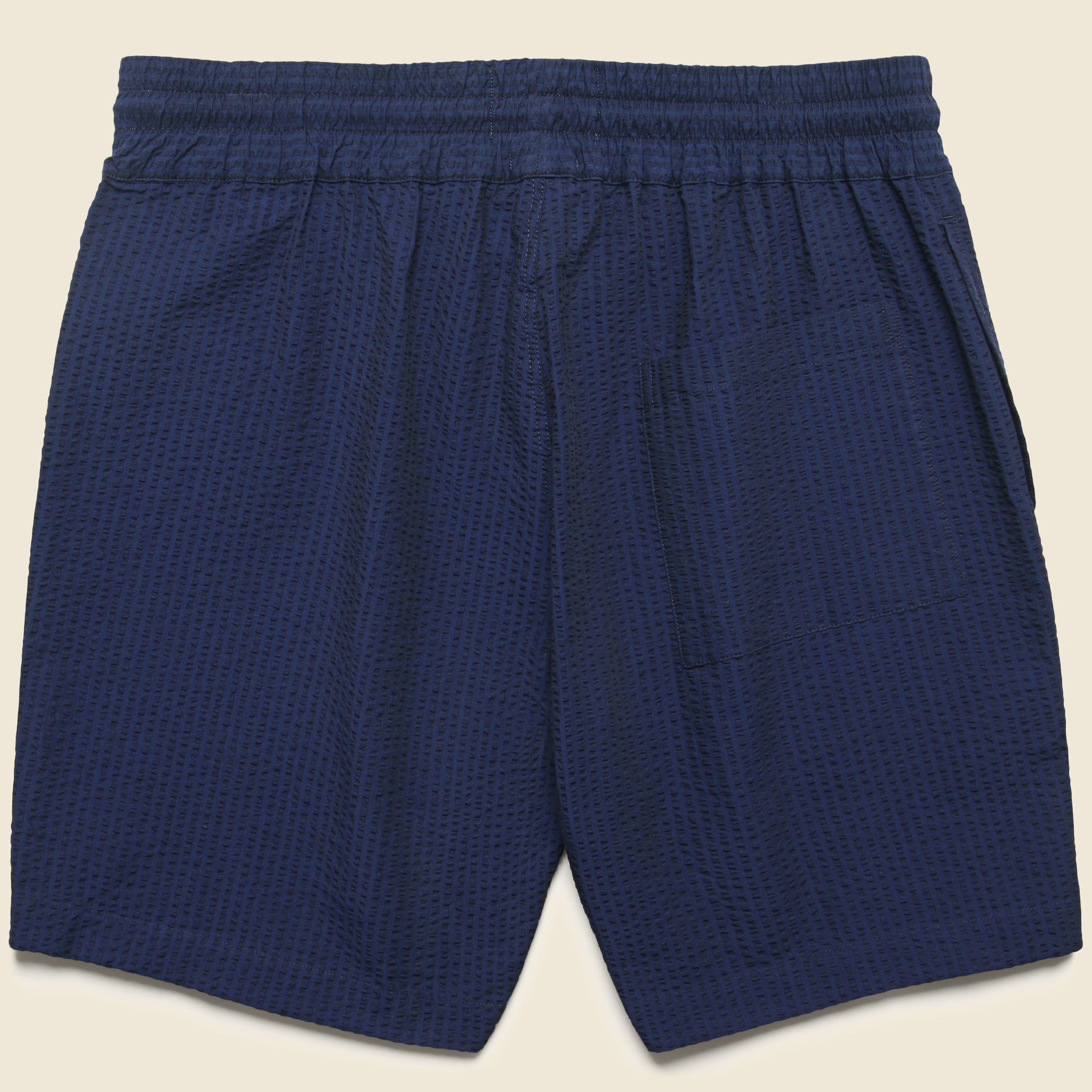 7" Seersucker Shorts - Navy - Portuguese Flannel - STAG Provisions - Shorts - Lounge
