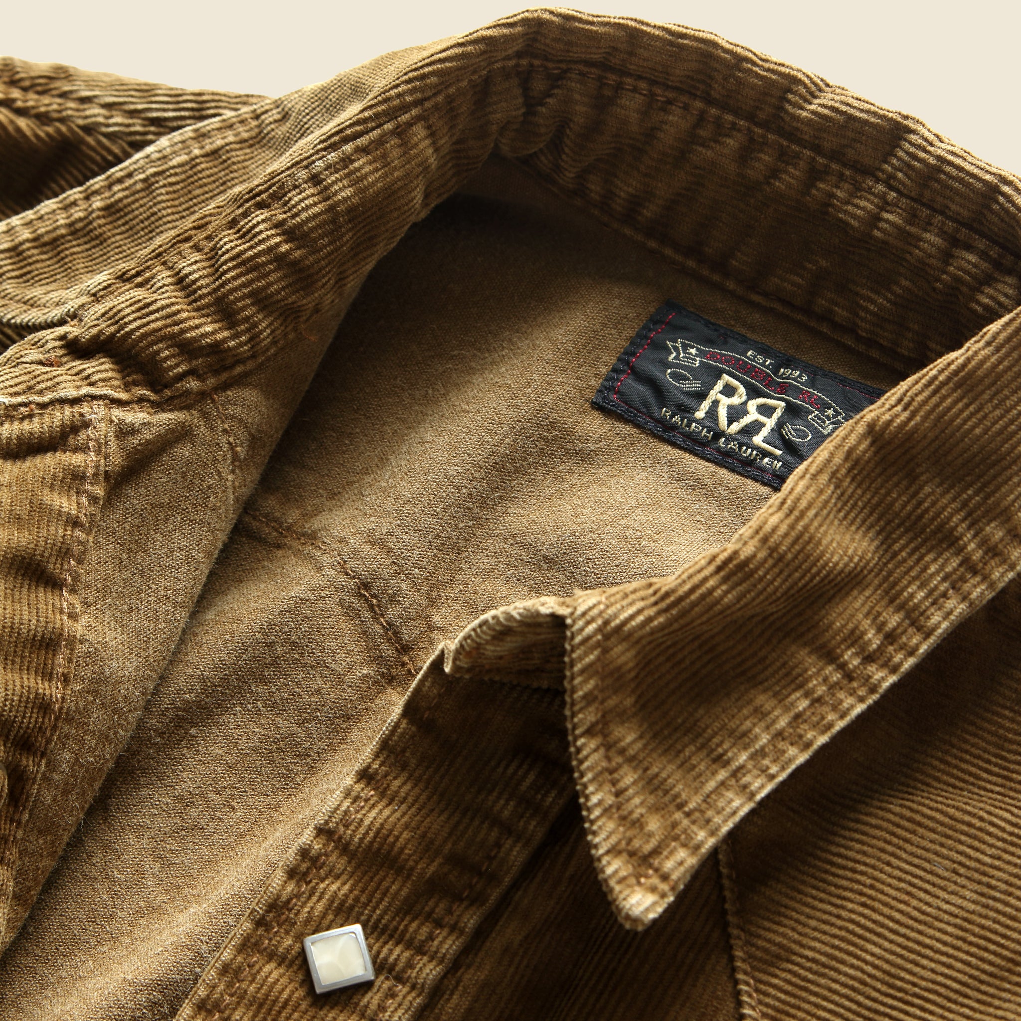 
                          Slim Fit Corduroy Western Shirt - Tan - RRL - STAG Provisions - Tops - L/S Woven - Corduroy
                        