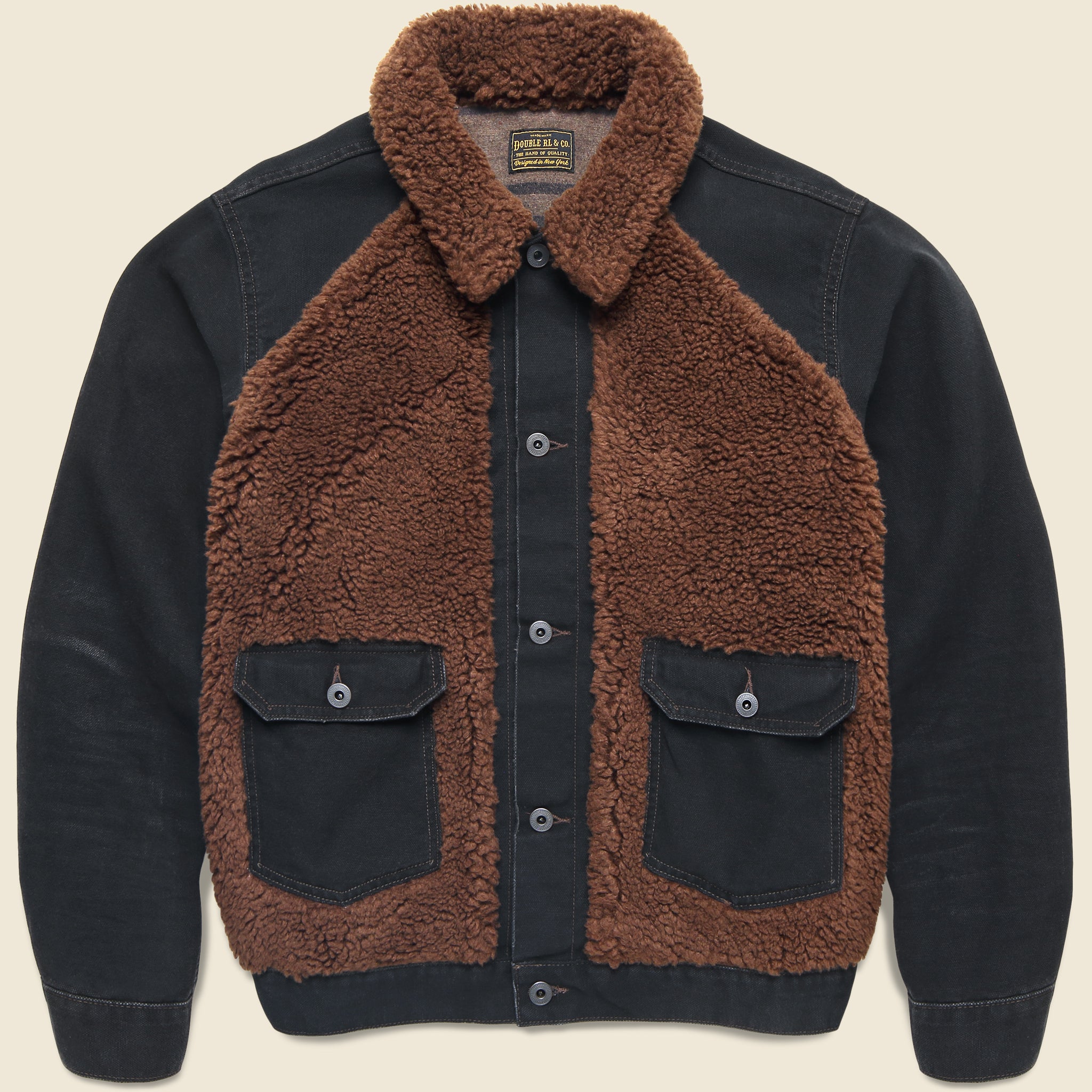 Goodnight Grizzly Moto Jacket - Black - RRL - STAG Provisions - Outerwear - Coat / Jacket
