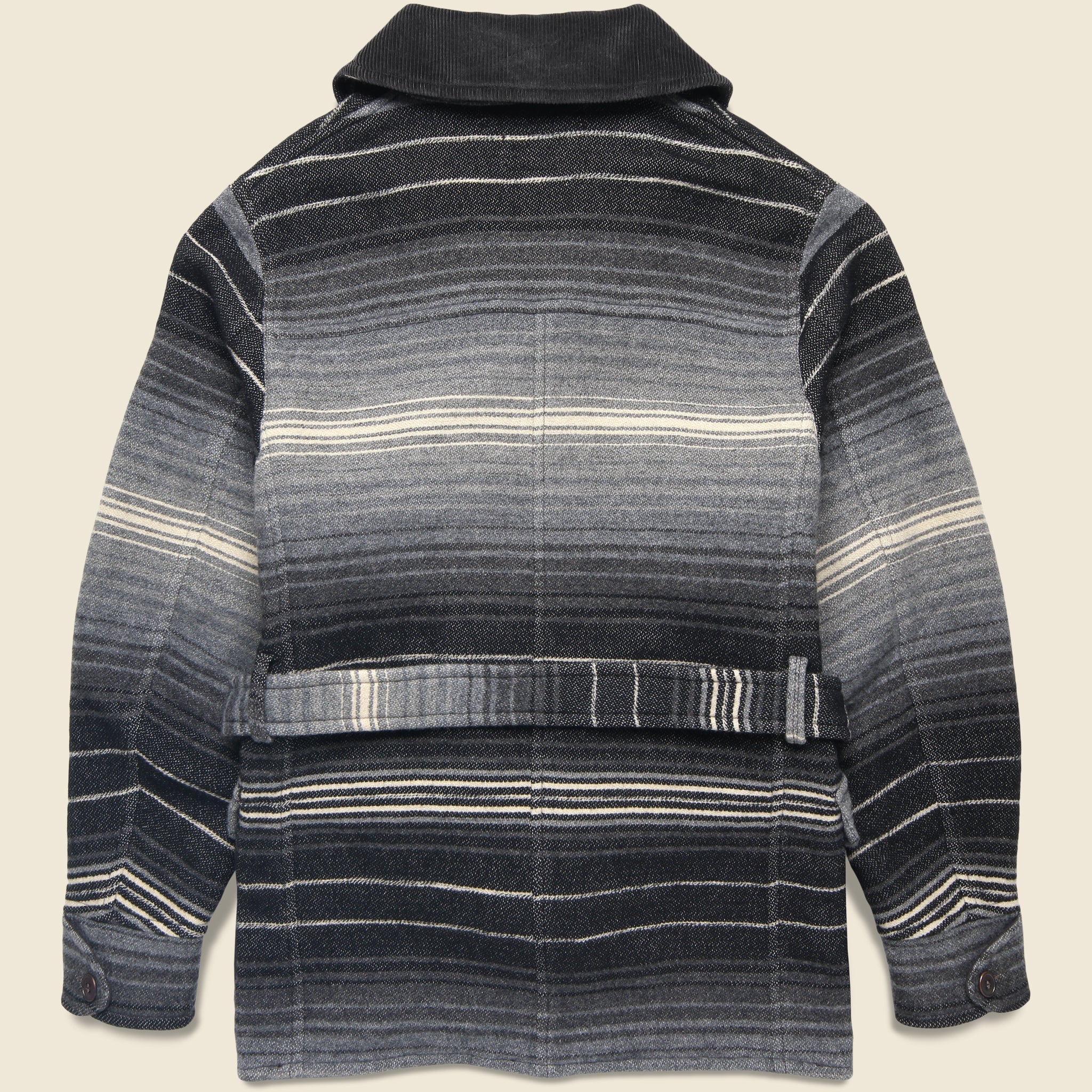 Virgil Jacquard Coat - Black Stripe - RRL - STAG Provisions - Outerwear - Coat / Jacket