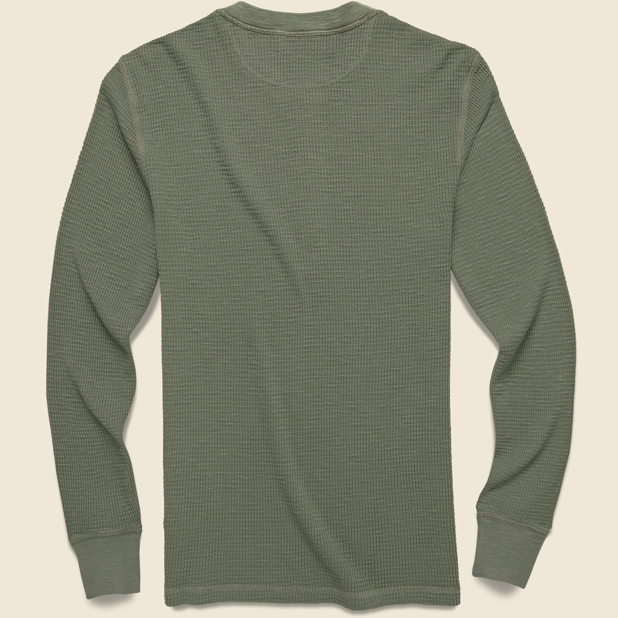 Waffle Knit Henley - Tree Green - RRL - STAG Provisions - Tops - L/S Knit