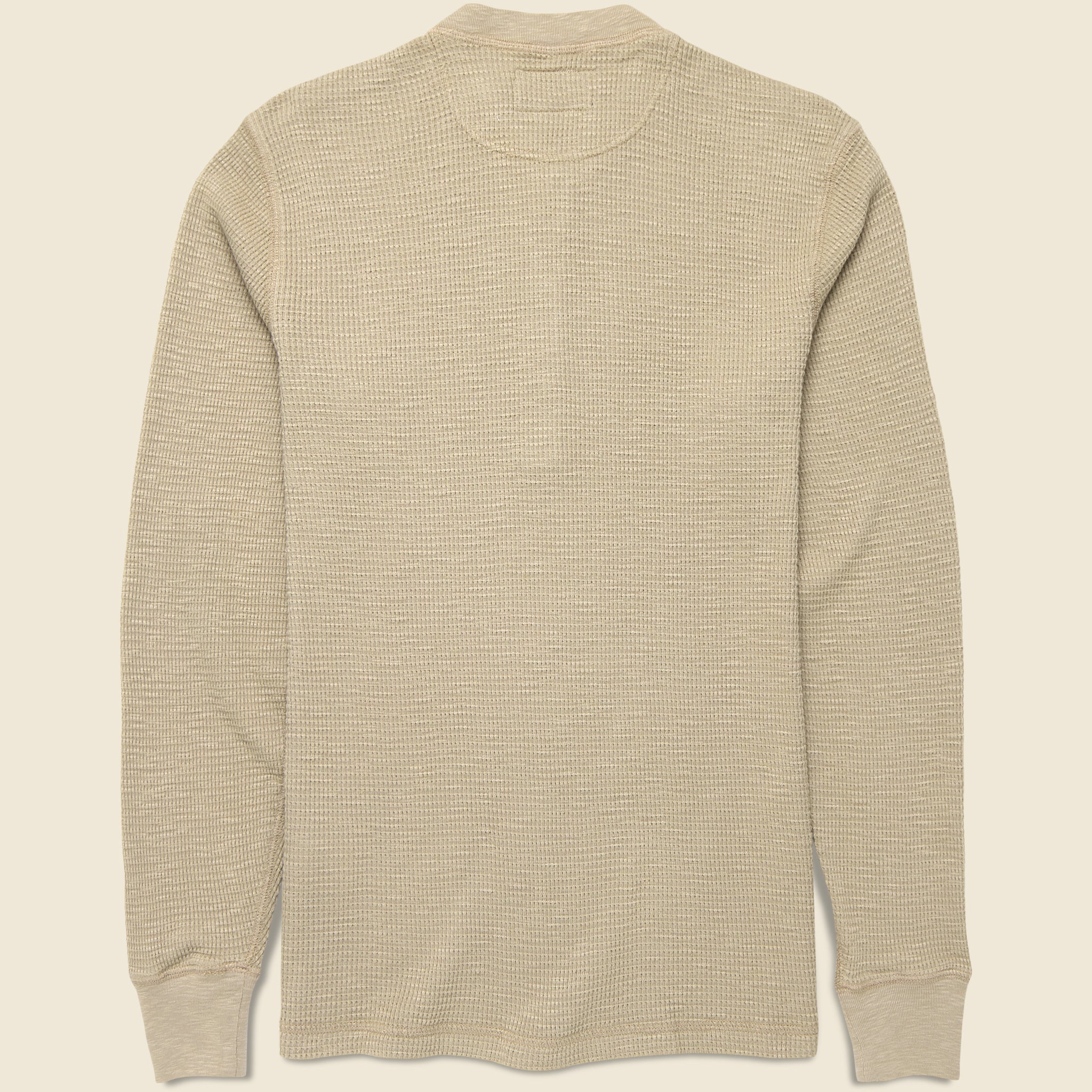 Waffle Knit Henley - Spring Beige - RRL - STAG Provisions - Tops - L/S Knit