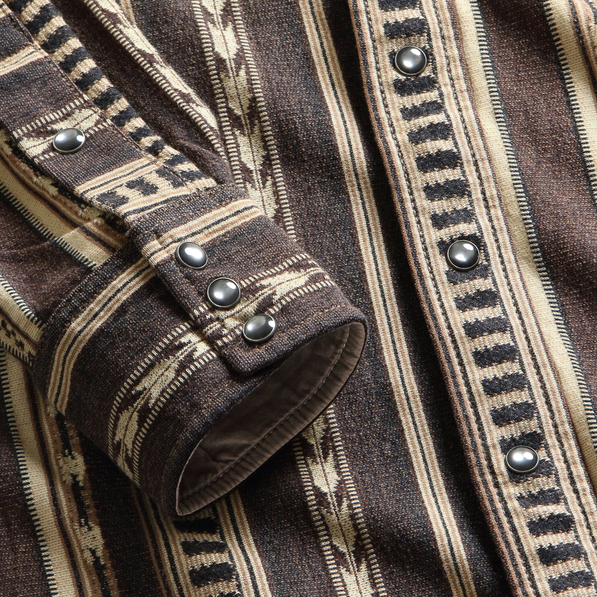 Slim Fit Jacquard Western Shirt - Brown - RRL - STAG Provisions - Tops - L/S Woven - Other Pattern