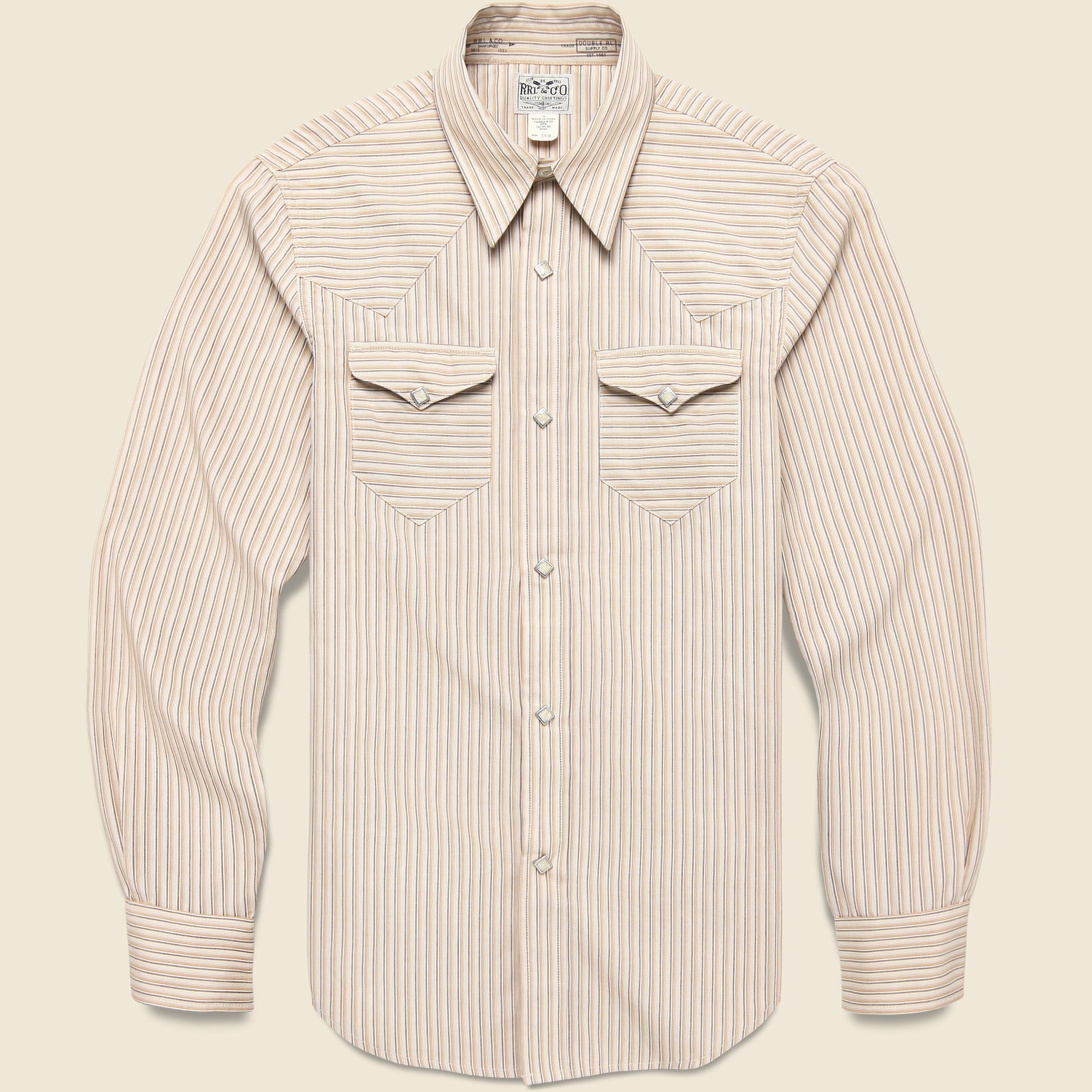Slim Fit Phoenix Western Shirt - Brown - RRL - STAG Provisions - Tops - L/S Woven - Other Pattern