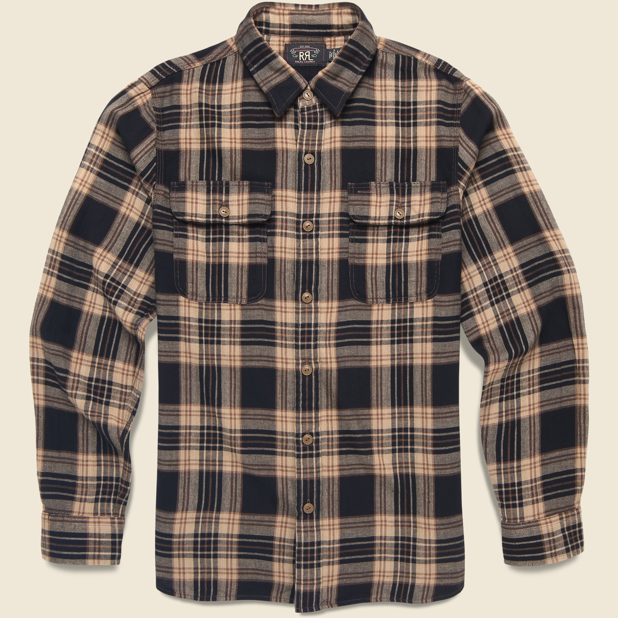 Greyson Workshirt - Black - RRL - STAG Provisions - Tops - L/S Woven - Plaid