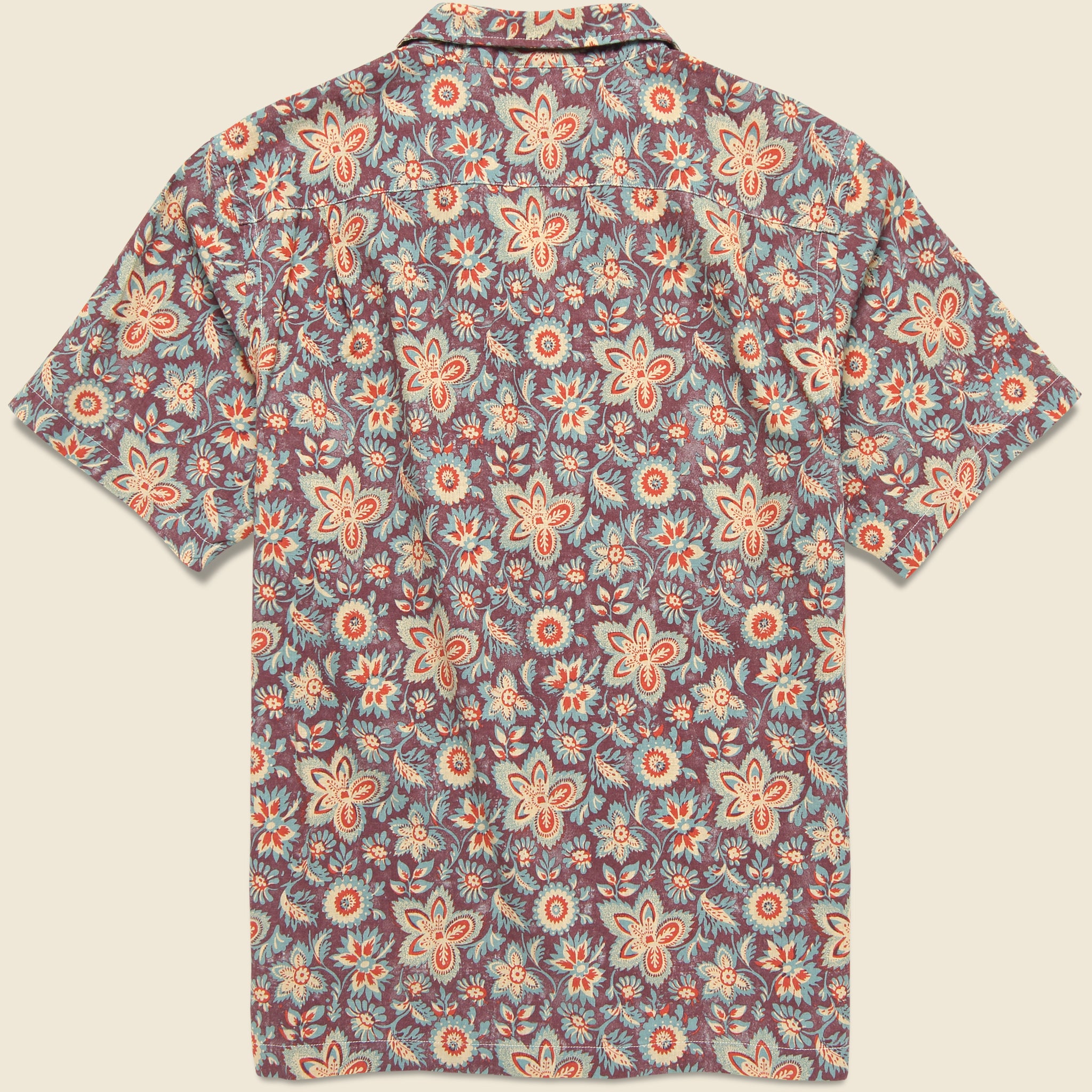 Paisley Camp Shirt - Blue - RRL - STAG Provisions - Tops - S/S Woven - Floral