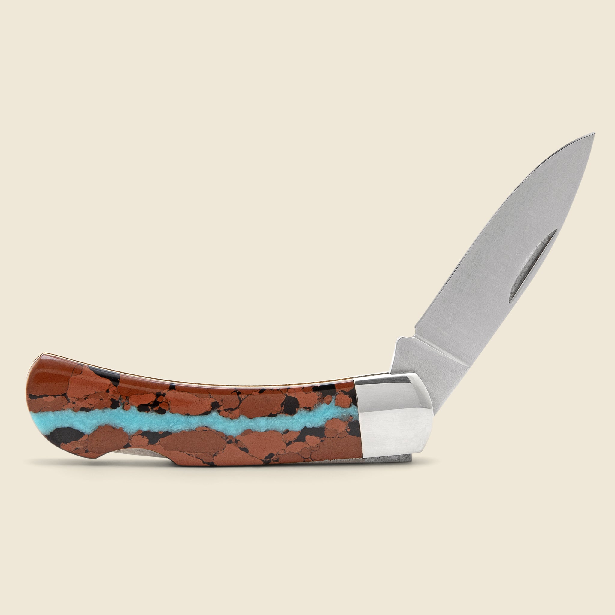 3-Inch Lock-Back Knife - Turquoise Vein - Home - STAG Provisions - Home - Bar & Entertaining - Barware