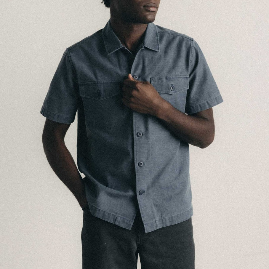 Surplus Shirt - Dark Navy Sateen - Taylor Stitch - STAG Provisions - Tops - S/S Woven - Solid
