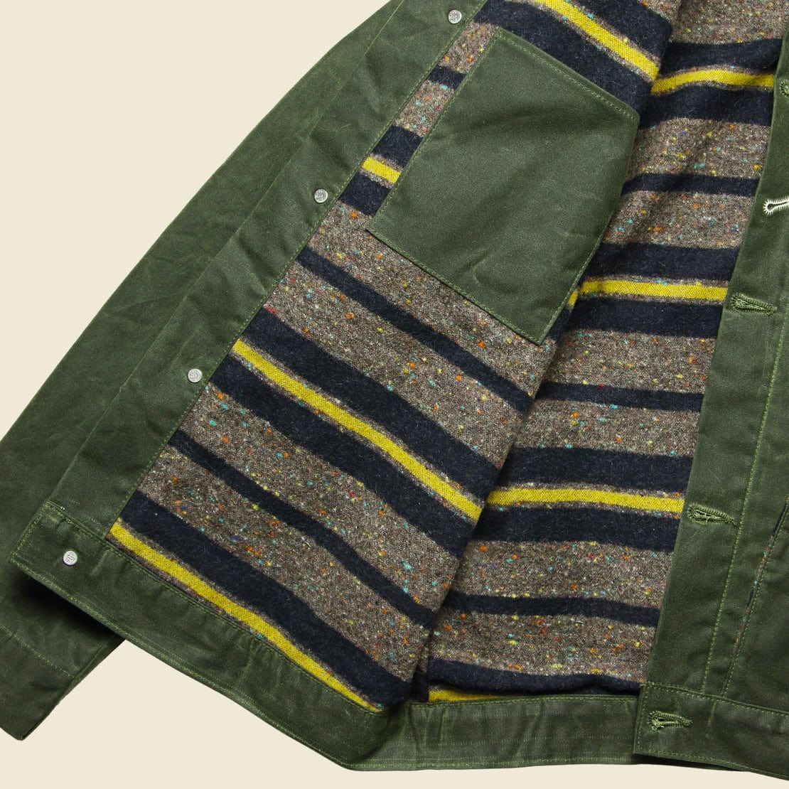 Supply Jacket - Blanket Lined Waxed Olive Ridgeline - Rogue Territory - STAG Provisions - Outerwear - Coat / Jacket