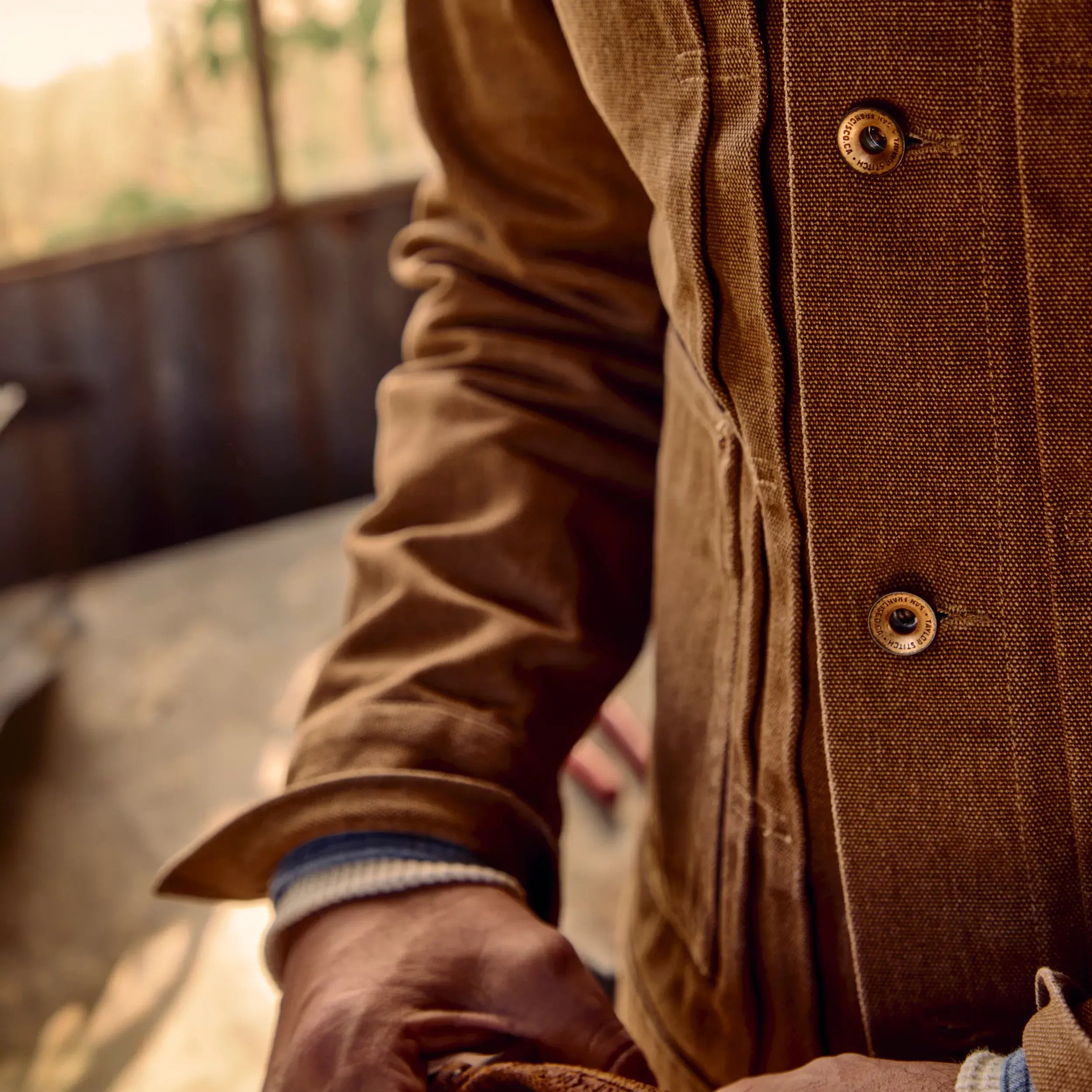 
                          Ryder Jacket - Tobacco Chipped Canvas - Taylor Stitch - STAG Provisions - Outerwear - Coat / Jacket
                        