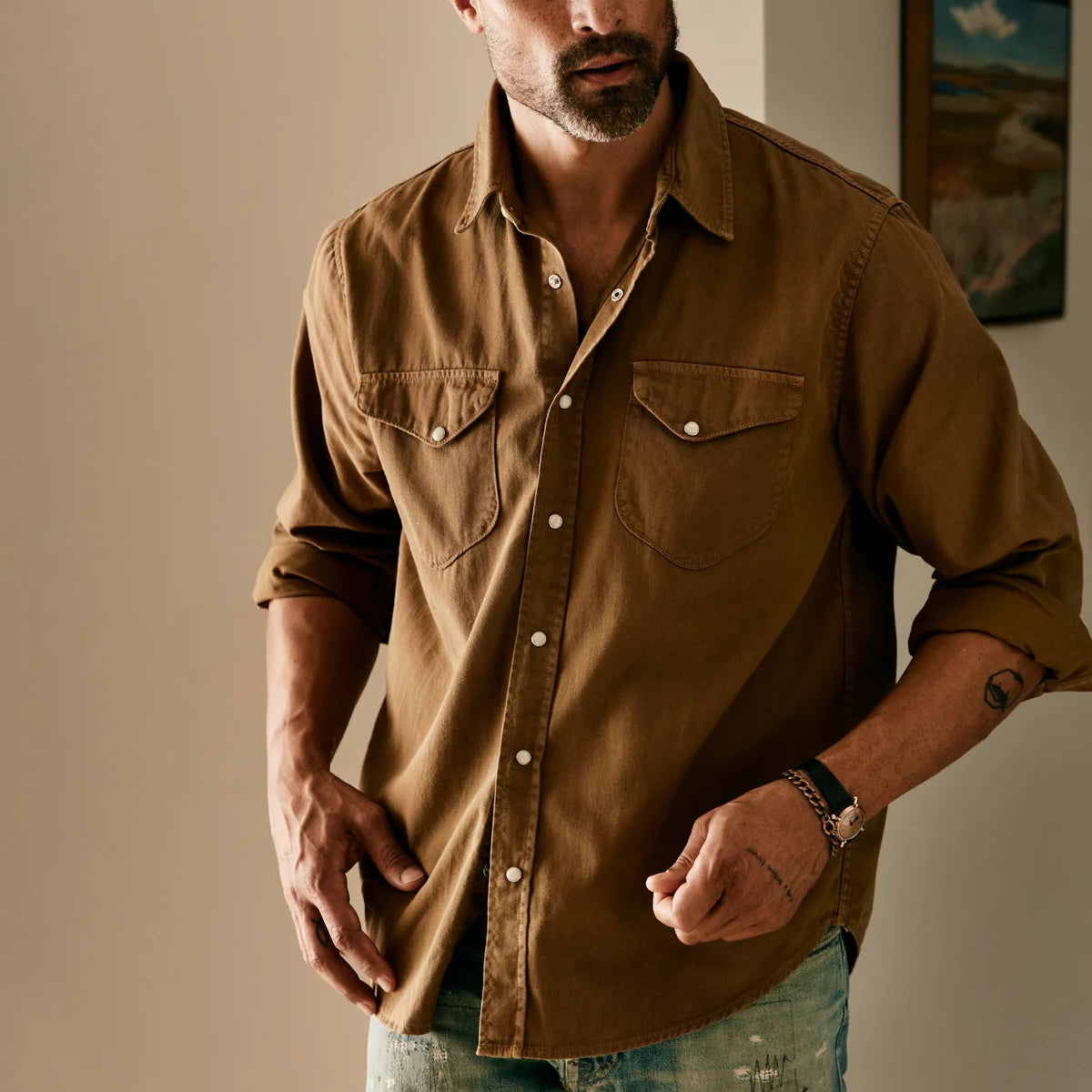 
                          Hayes Pearl Snap Shirt - Whisper - Imogene + Willie - STAG Provisions - Tops - L/S Woven - Solid
                        