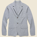 Gingham Seersucker Suit Jacket - Navy/White - Alex Mill - STAG Provisions - Suiting - Sport Coat