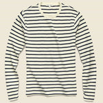 Stripe Crew Tee - Off White/Navy - Alex Mill - STAG Provisions - Tops - L/S Tee