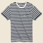 Even Stripe Tee - White/Navy - Alex Mill - STAG Provisions - Tops - S/S Tee