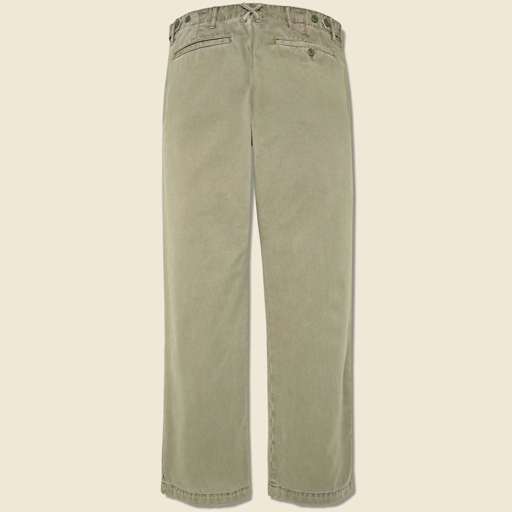 Straight Leg Vintage Wash Chino - Vintage Olive - Alex Mill - STAG Provisions - Pants - Twill