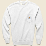 Pocket Sweatshirt - Ash Heather - Carhartt WIP - STAG Provisions - Tops - Fleece / Sweatshirt