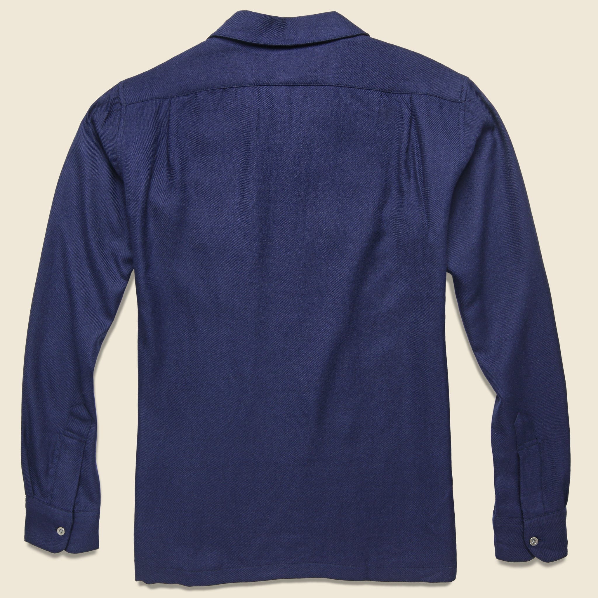 Worsted Wool Workshirt - Navy - Corridor - STAG Provisions - Outerwear - Coat / Jacket