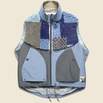TUGIHAGI Fleece HUTTE Patchwork Vest - Navy - Kapital - STAG Provisions - Outerwear - Vest