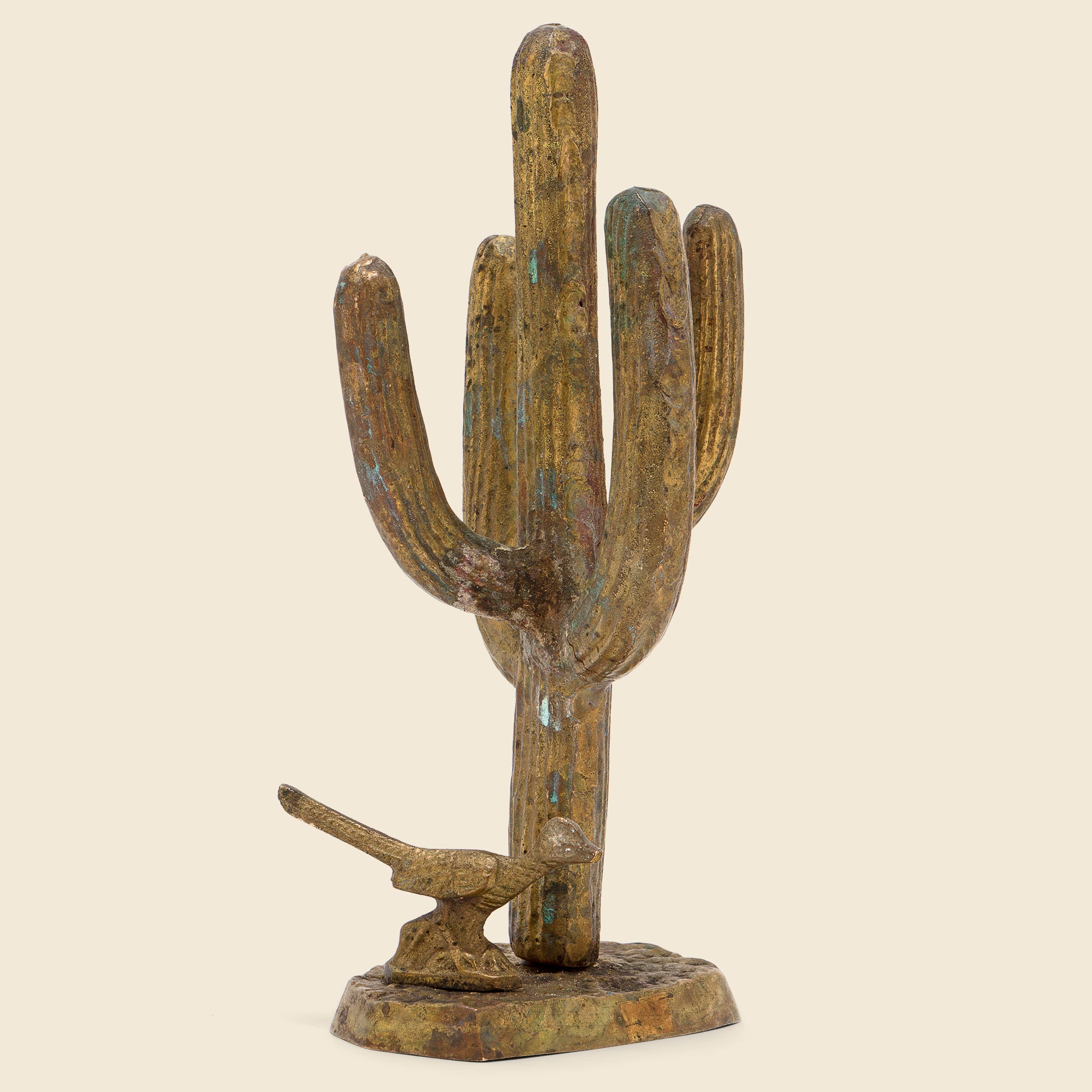 Brass Cactus & Roadrunner - Vintage - STAG Provisions - One & Done - Art