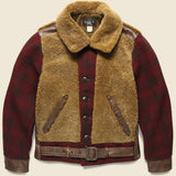 Talaton Plaid Wool Grizzly Jacket - Red/Black/Multi - RRL - STAG Provisions - Outerwear - Coat / Jacket