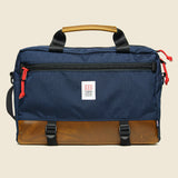 Commuter Briefcase - Navy/Brown Leather - Topo Designs - STAG Provisions - Accessories - Bags / Luggage